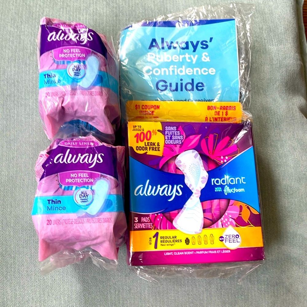 Always Radiant Flex Foam Regular Flexi Wings  3/ Pads  Light, clean Scent Size 1